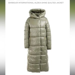 Barbour Alea Jacket Puffer Duvet Cocoon Coat Sage Green Super Warm Lux